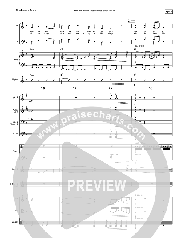 Hark The Herald Angels Sing Conductor's Score (Jeremy Camp)