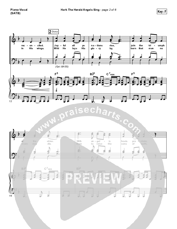Hark The Herald Angels Sing Piano/Vocal (SATB) (Jeremy Camp)