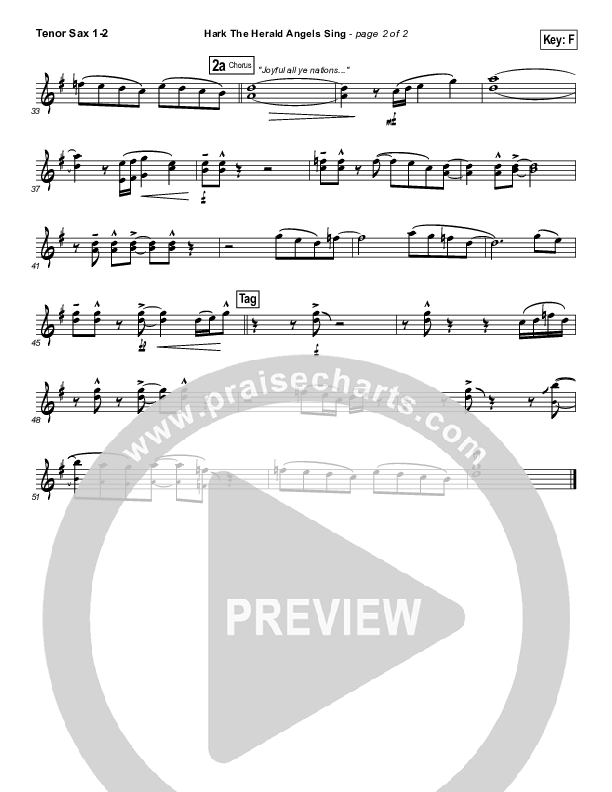 Hark The Herald Angels Sing Tenor Sax 1/2 (Jeremy Camp)