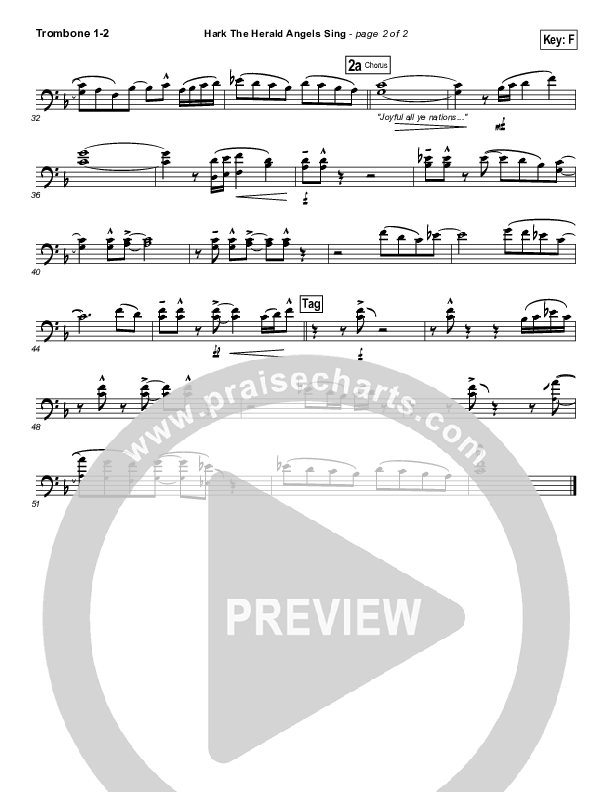 Hark The Herald Angels Sing Trombone 1/2 (Jeremy Camp)