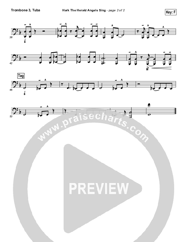 Hark The Herald Angels Sing Trombone 3/Tuba (Jeremy Camp)