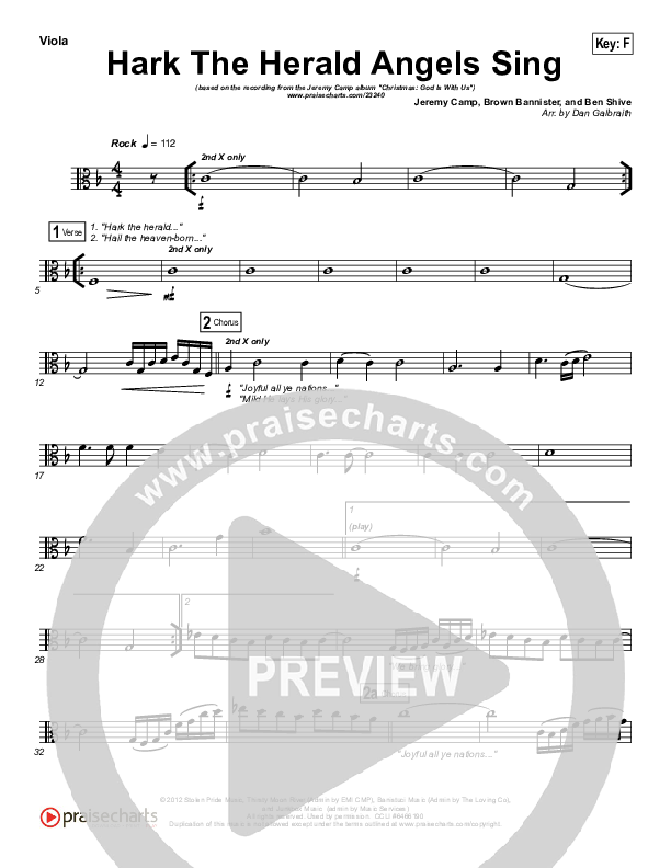 Hark The Herald Angels Sing Viola (Jeremy Camp)