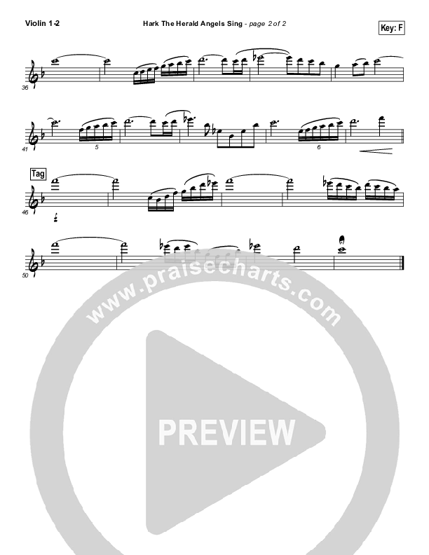 Hark The Herald Angels Sing Violin 1/2 (Jeremy Camp)