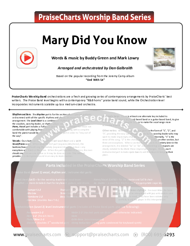 Mary Did You Know Orchestration (Jeremy Camp)