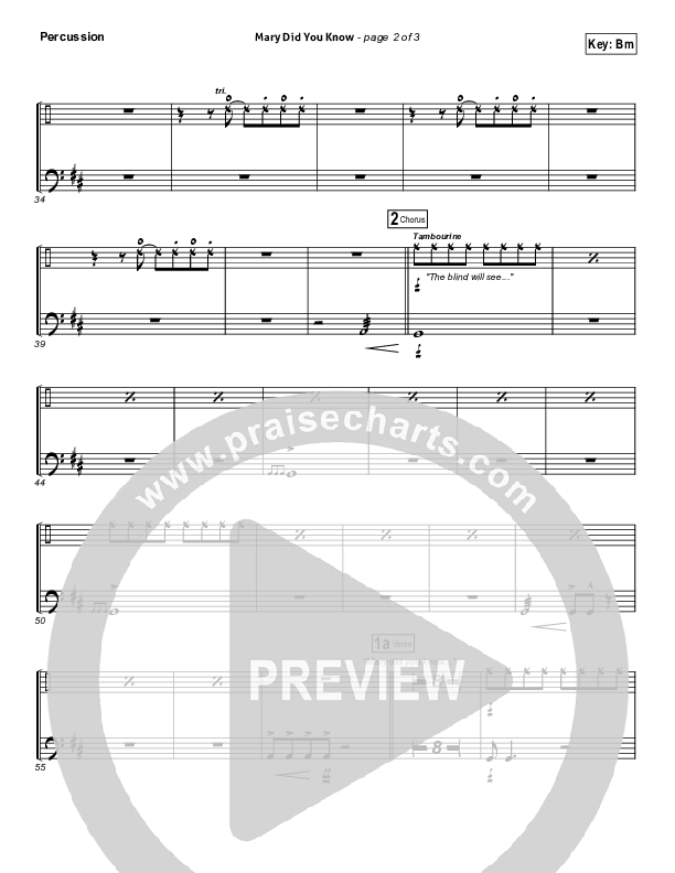 Mary Did You Know Percussion (Jeremy Camp)