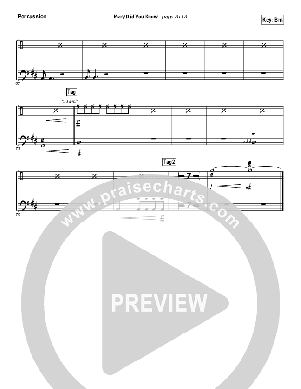 Mary Did You Know Percussion (Jeremy Camp)