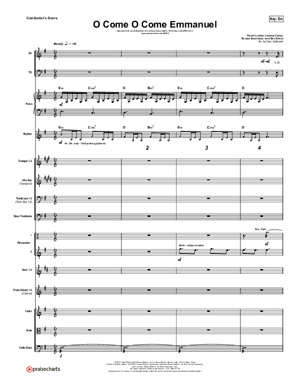 O Come O Come Emmanuel Orchestration (Jeremy Camp)