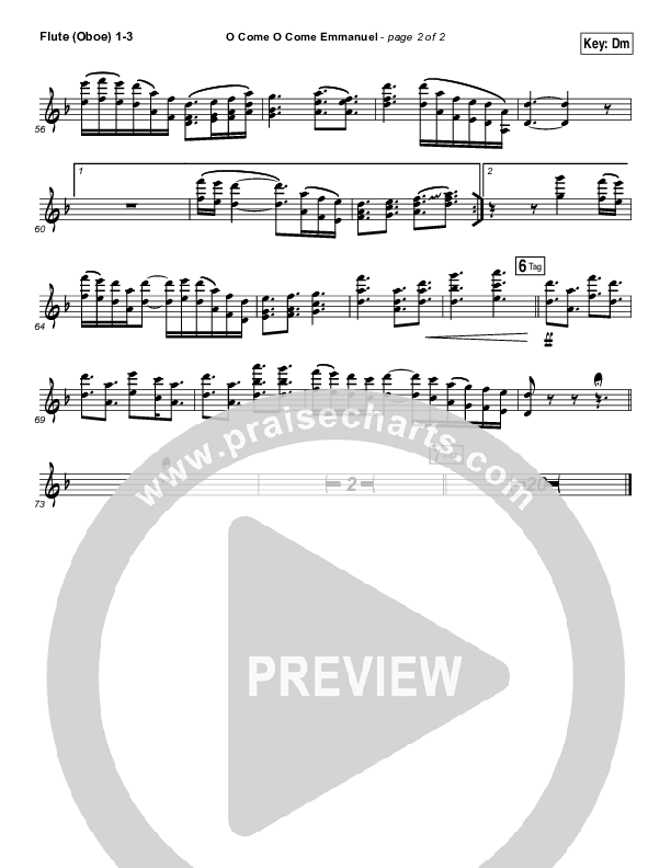 O Come O Come Emmanuel Flute/Oboe 1/2/3 (Jeremy Camp)