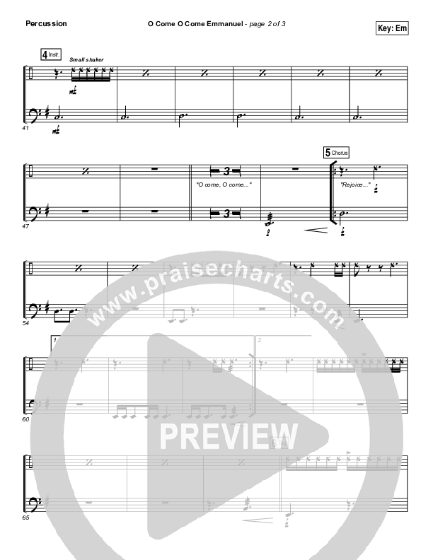 O Come O Come Emmanuel Percussion (Jeremy Camp)