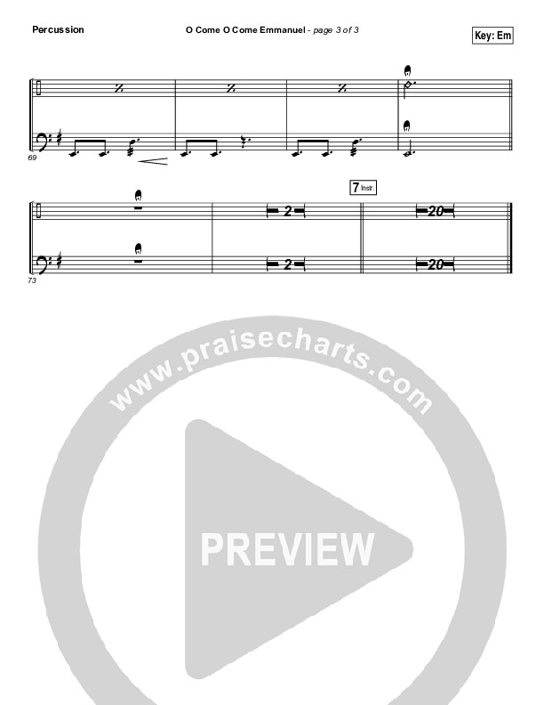 O Come O Come Emmanuel Percussion (Jeremy Camp)