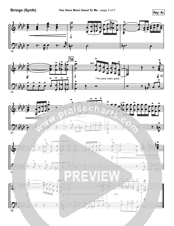 You Have Been Good To Me Synth Strings (Geron Davis)