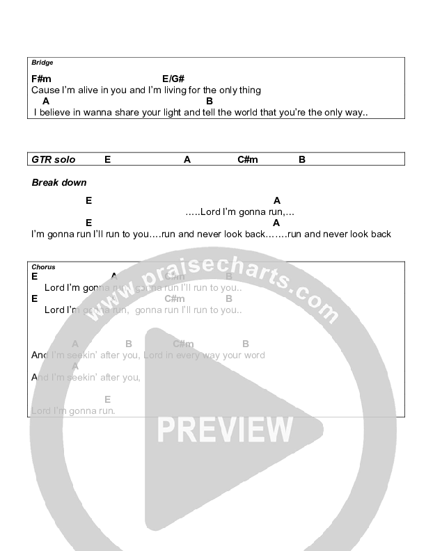 Run To You Chords & Lyrics (Steven Ybarra)