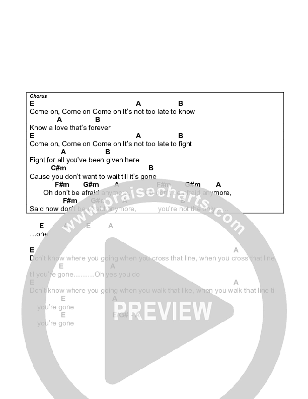 You're Not The Only One Chords & Lyrics (Steven Ybarra)