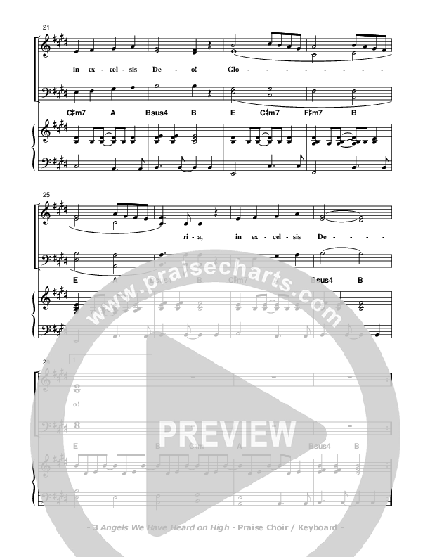 Angels We Have Heard On High Choir Sheet (Don Chapman)