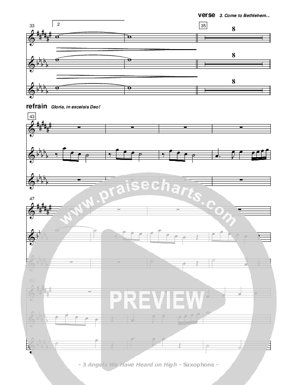 Angels We Have Heard On High Saxophone (Don Chapman)