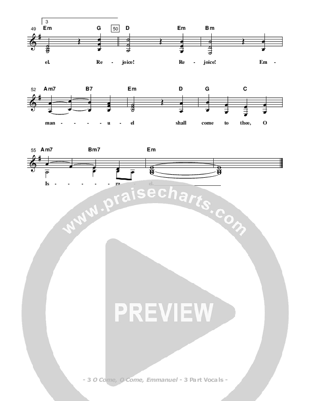 O Come O Come Emmanuel Lead Sheet (SAT) (Don Chapman)