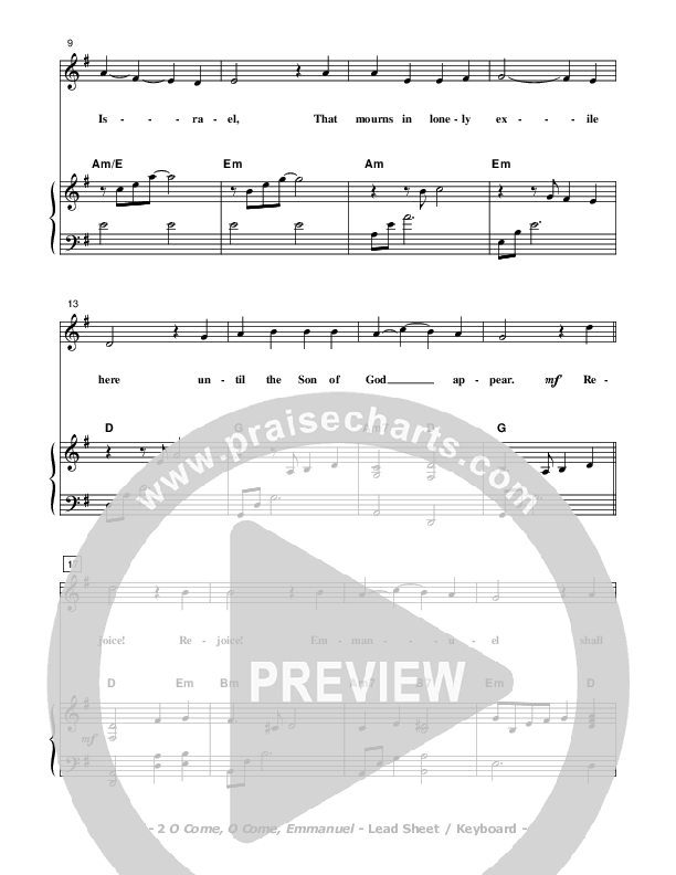 O Come O Come Emmanuel Piano/Vocal (Don Chapman)