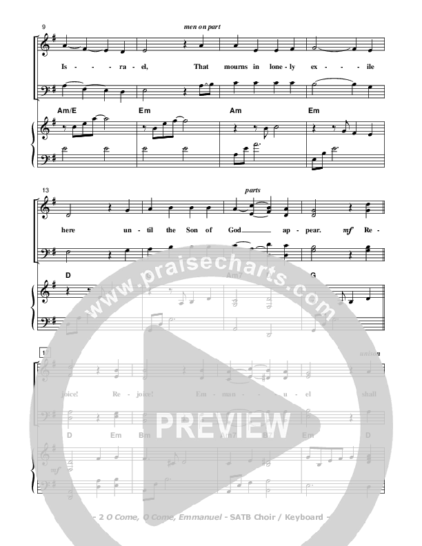 O Come O Come Emmanuel Piano/Vocal (SATB) (Don Chapman)