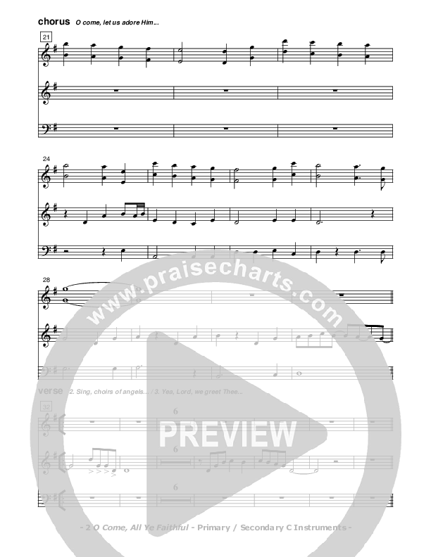 O Come All Ye Faithful C Instruments (Don Chapman)