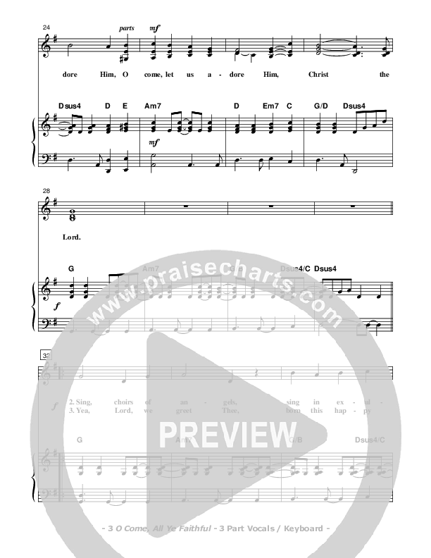 O Come All Ye Faithful Piano/Vocal (SAT) (Don Chapman)