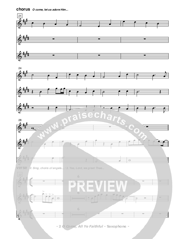 O Come All Ye Faithful Saxophone (Don Chapman)