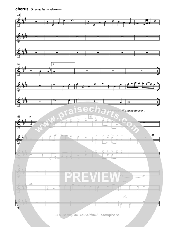 O Come All Ye Faithful Saxophone (Don Chapman)