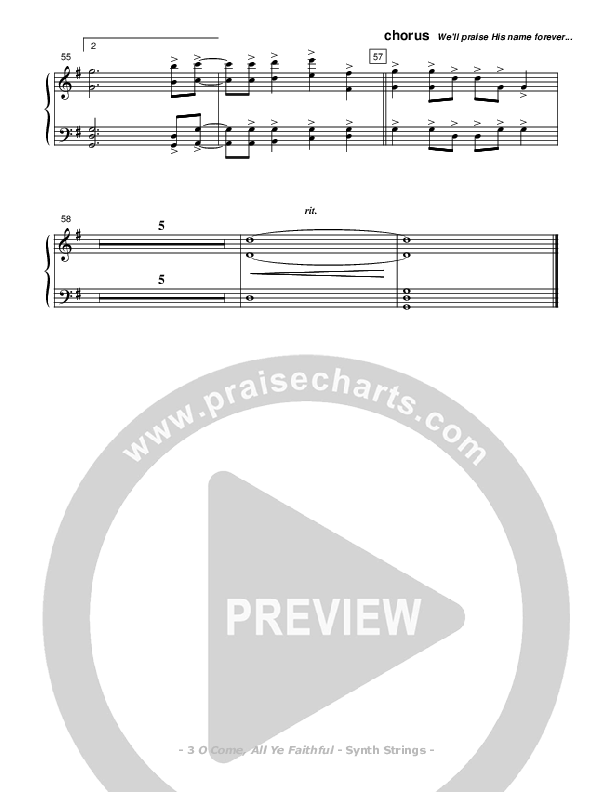 O Come All Ye Faithful Synth Strings (Don Chapman)