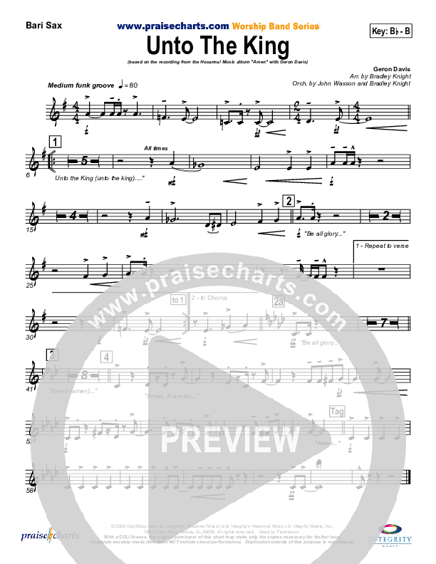 Unto The King Bari Sax (Geron Davis)