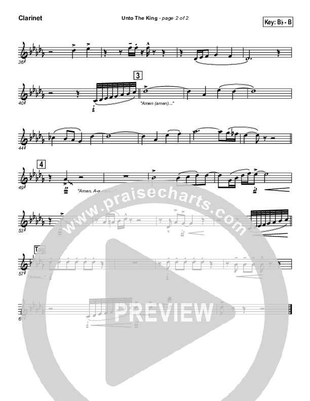 Unto The King Clarinet (Geron Davis)