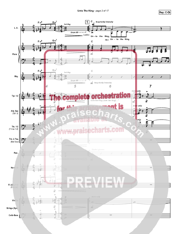 Unto The King Conductor's Score (Geron Davis)