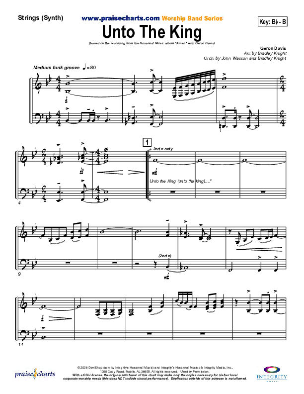 Unto The King Synth Strings (Geron Davis)