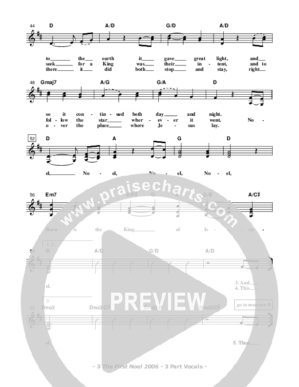 The First Noel Lead Sheet (SAT) (Don Chapman)