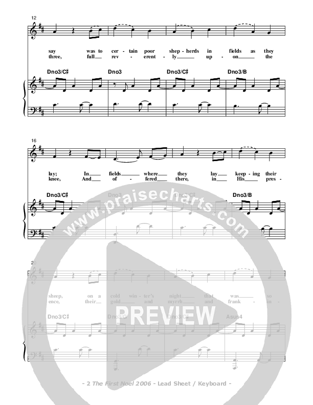 The First Noel Piano/Vocal (Don Chapman)