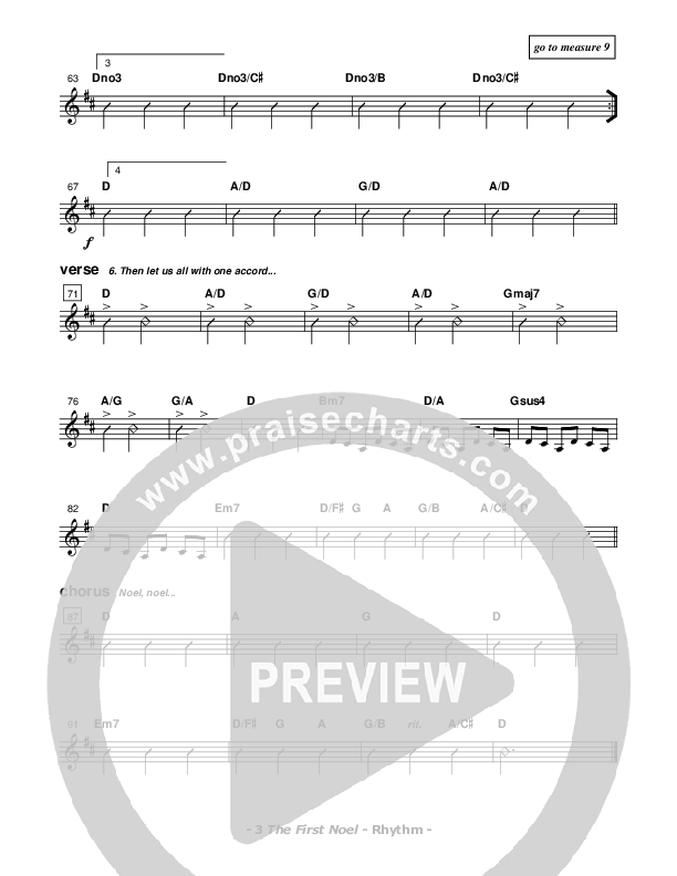 The First Noel Rhythm Chart (Don Chapman)