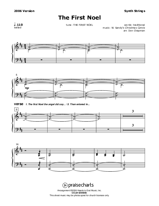 The First Noel Synth Strings (Don Chapman)