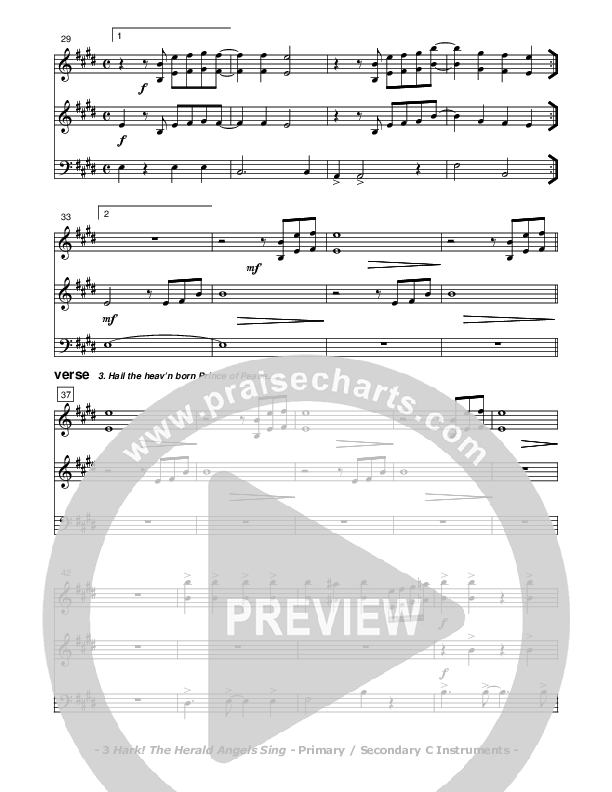 Hark The Herald Angels Sing C Instruments (Don Chapman)