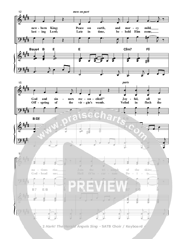 Hark The Herald Angels Sing Piano/Vocal (SATB) (Don Chapman)