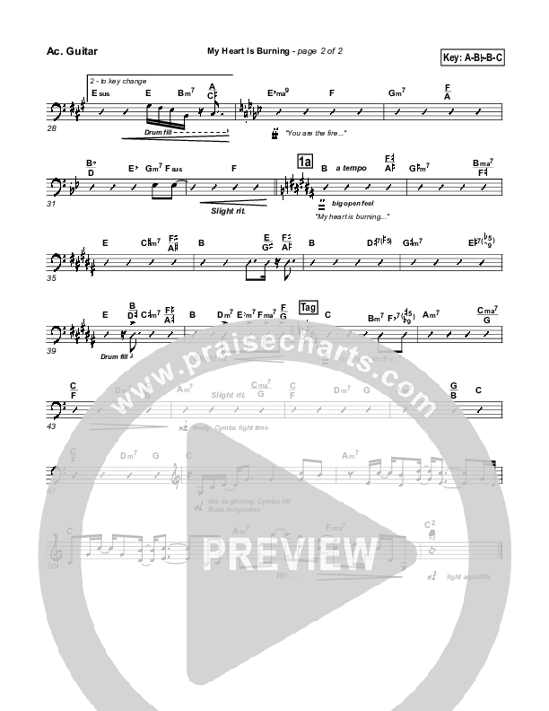 My Heart Is Burning Acoustic Guitar (Geron Davis)