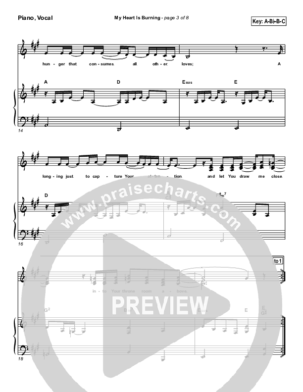 My Heart Is Burning Piano/Vocal (Geron Davis)