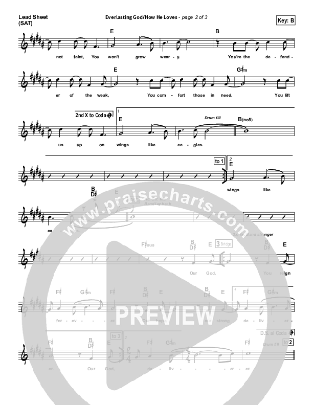 Everlasting God (with How He Loves) Lead (SAT) (Brenton Brown)