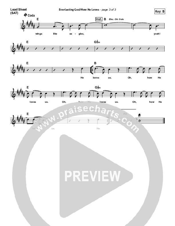 Everlasting God (with How He Loves) Lead (SAT) (Brenton Brown)