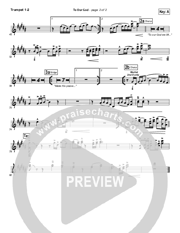 To Our God Trumpet 1,2 (Bethel Music)