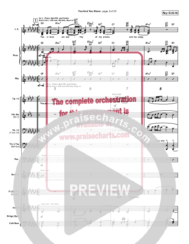 You And You Alone (with We Sing Worthy) Conductor's Score (Geron Davis)