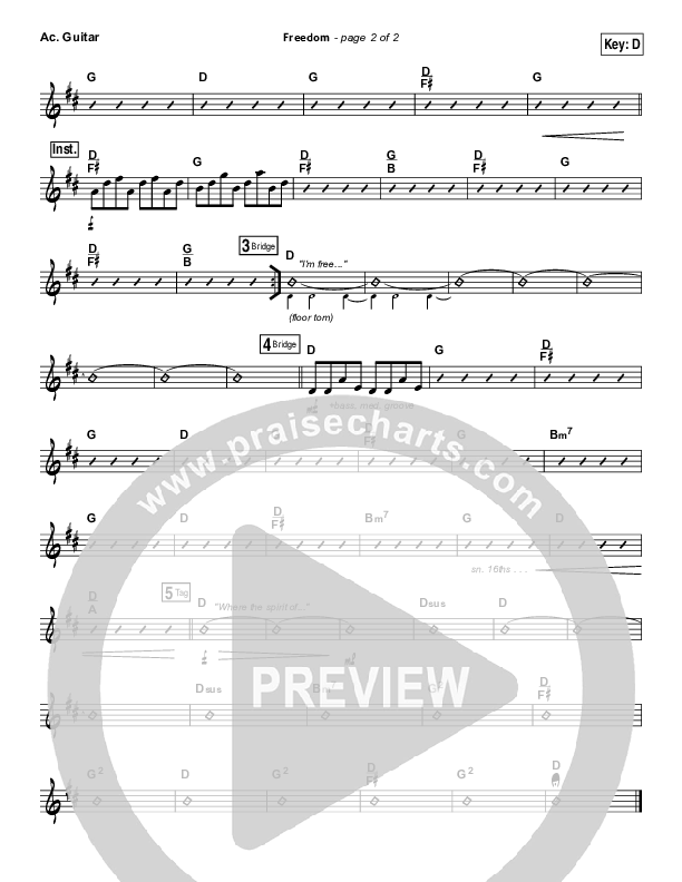 Freedom Acoustic Guitar (Bethel Music)