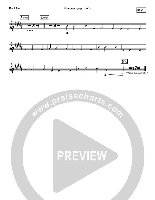Freedom Bari Sax (Bethel Music)
