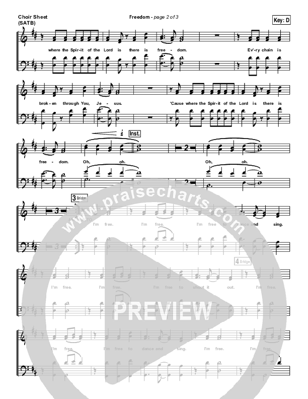 Freedom Choir Sheet (SATB) (Bethel Music)