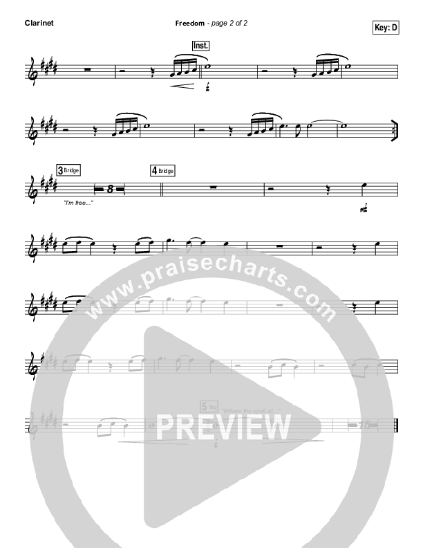 Freedom Clarinet (Bethel Music)