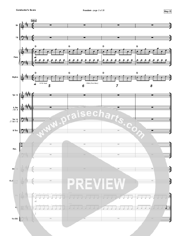 Freedom Conductor's Score (Bethel Music)