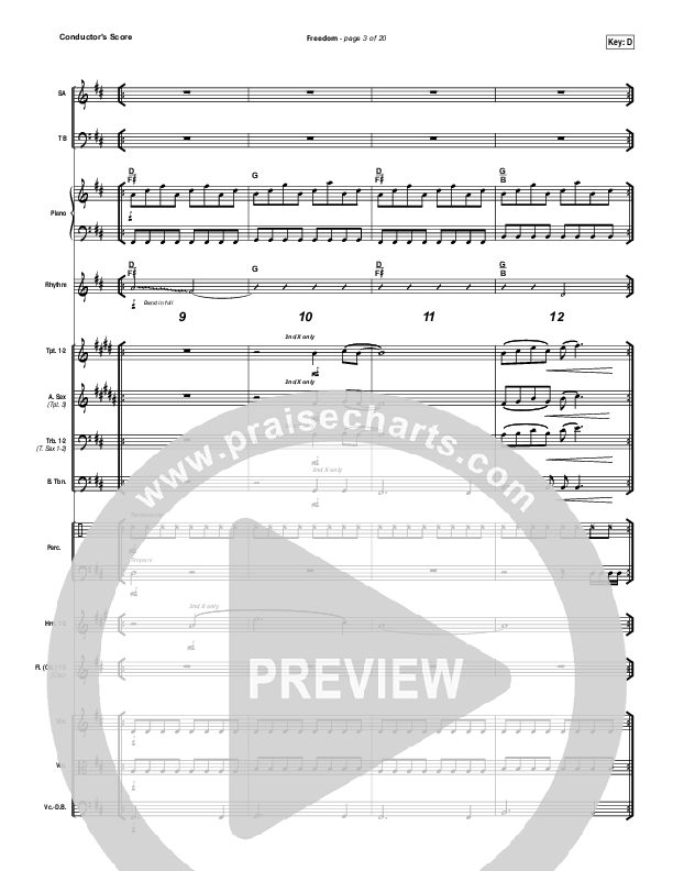 Freedom Conductor's Score (Bethel Music)