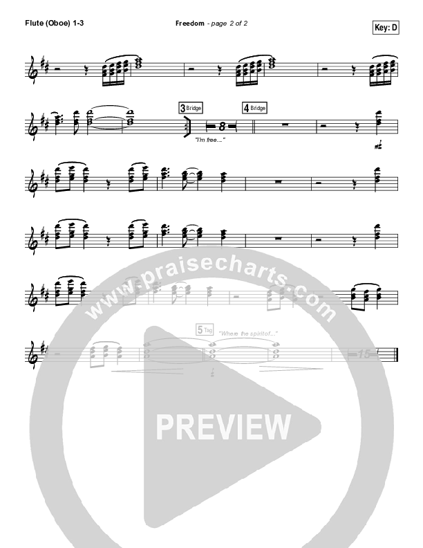 Freedom Flute/Oboe 1/2/3 (Bethel Music)